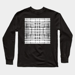 Shibori black dash lines Long Sleeve T-Shirt